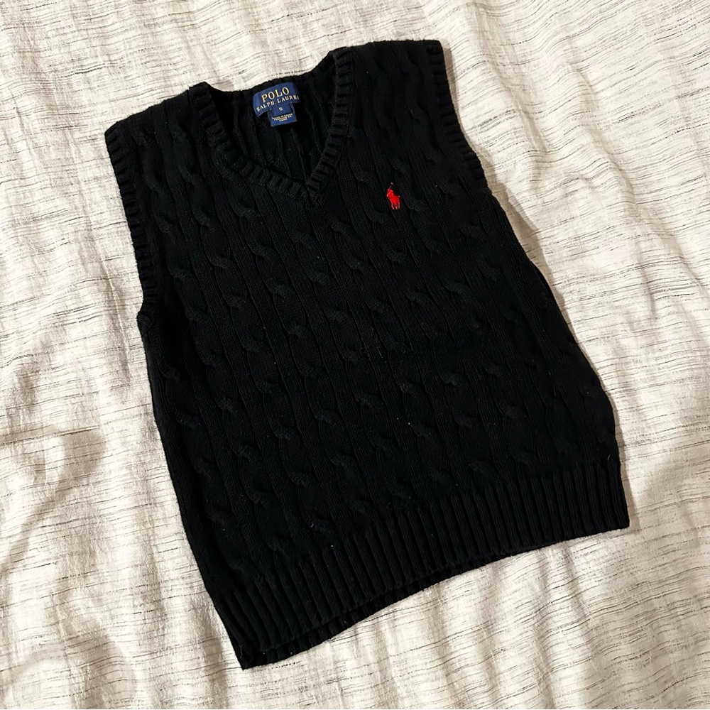 Polo Ralph Lauren Boys Cable Knit Sweater Vest